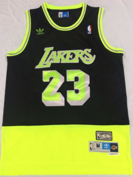 Men Los Angeles Lakers #23 James Black Nike NBA Jerseys2 Print->los angeles lakers->NBA Jersey